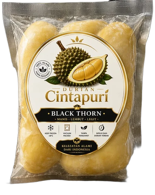 Cintapuri frozen vacuum-packed Black Thorn durian